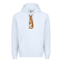 White Bunny Easter Premium Hoodie - OliviaCreatesArt