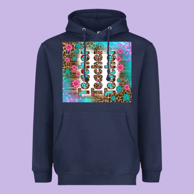 Teacher Gemstone And Pink Flower Tumbler Heavyweight Hoodie Designed By Bundleandbundleshop