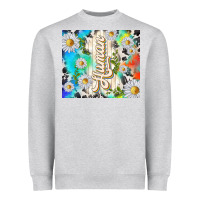 Heather Grey human with daisies Heavyweight Sweatshirt - TumblerDesignByShophia
