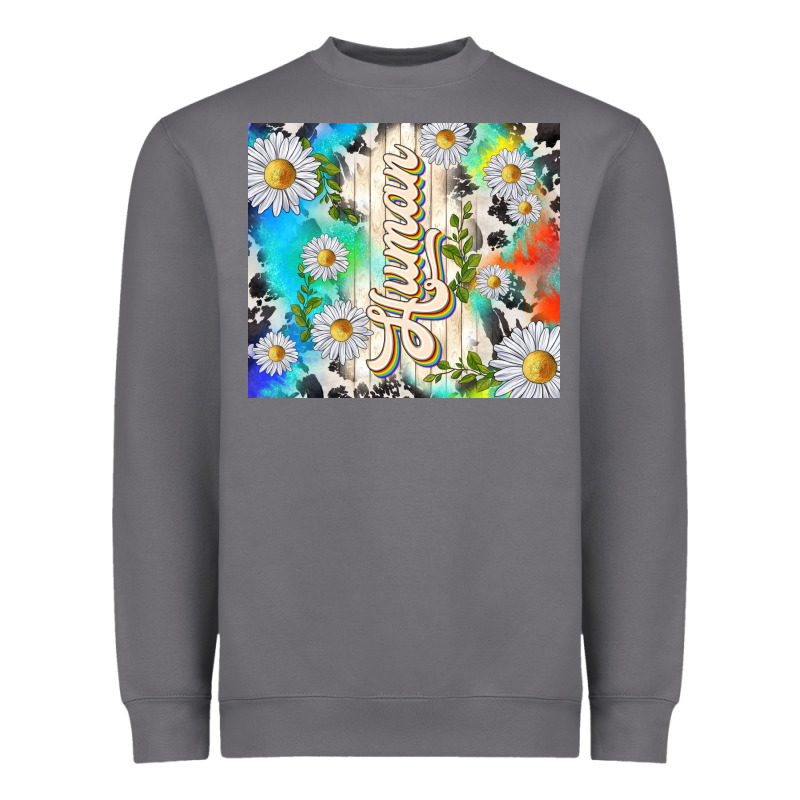 Human With Daisies Heavyweight Sweatshirt by TumblerDesignByShophia | Teevron