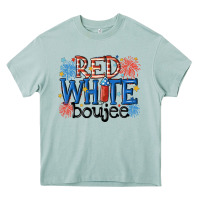 Arona red white boujee Heavy Core Tee - MaliasSmallBusiness