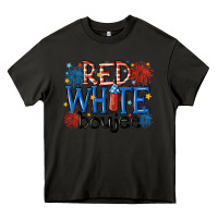 Asphalt red white boujee Heavy Core Tee - MaliasSmallBusiness