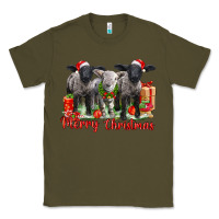 Army Green merry christmas baby sheeps Classic Tee - LillyAllenDesigns