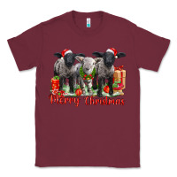 Burgundy merry christmas baby sheeps Classic Tee - LillyAllenDesigns