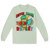 Matcha coffee teach repeat Long Sleeve Tee - NancyCooperArtShop