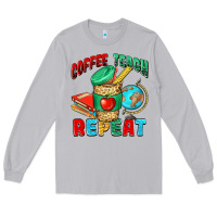 Moon Dust coffee teach repeat Long Sleeve Tee - NancyCooperArtShop