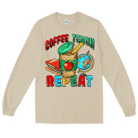 Mushroom coffee teach repeat Long Sleeve Tee - NancyCooperArtShop