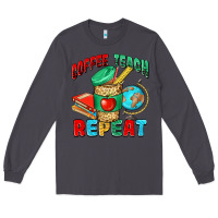 Smoke coffee teach repeat Long Sleeve Tee - NancyCooperArtShop