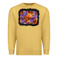 Antique Gold halloween pumpkin and leopard background Premium Sweatshirt - BundleAndBundleShop