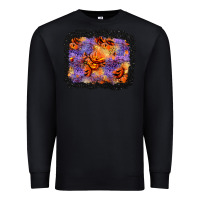 Black halloween pumpkin and leopard background Premium Sweatshirt - BundleAndBundleShop