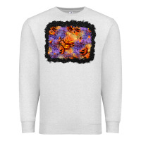 Oatmeal Heather halloween pumpkin and leopard background Premium Sweatshirt - BundleAndBundleShop