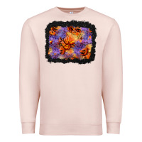 Pale Pink halloween pumpkin and leopard background Premium Sweatshirt - BundleAndBundleShop