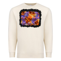 Sandshell halloween pumpkin and leopard background Premium Sweatshirt - BundleAndBundleShop
