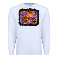 White halloween pumpkin and leopard background Premium Sweatshirt - BundleAndBundleShop