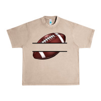 French Oak football name frame Urban Heavy Tee - BarkalooDesign