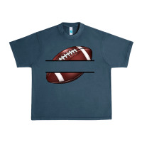 Midnight Navy football name frame Urban Heavy Tee - BarkalooDesign