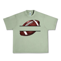 Oil Green football name frame Urban Heavy Tee - BarkalooDesign