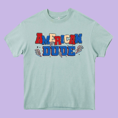 American Dude Heavy Core Tee Designed By Maliassmallbusiness