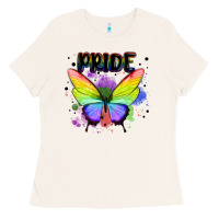 Bone rainbow butterfly pride lgbtq Ladies Tee - MaliasSmallBusiness