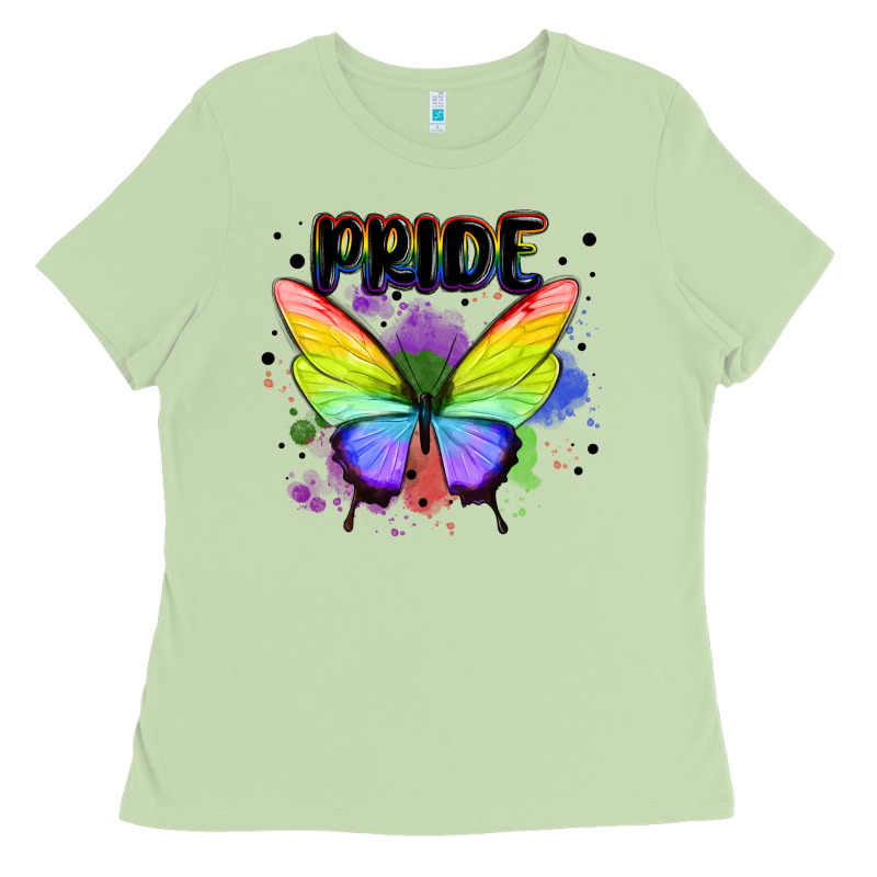 Rainbow Butterfly Pride Lgbtq Ladies Tee by MaliasSmallBusiness | Teevron