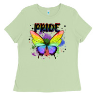 Matcha rainbow butterfly pride lgbtq Ladies Tee - MaliasSmallBusiness
