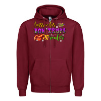 Burgundy laissez les bon temps rouler olivia  (1) Zipper Hoodie - OliviaCreatesArt