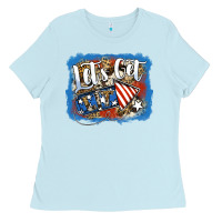 Baby Blue Let's Get Lit Ladies Tee - Jasminsmagicworld