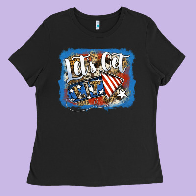 Let's Get Lit Ladies Tee Designed By Jasminsmagicworld