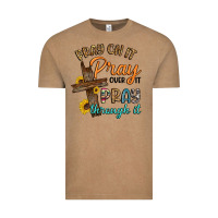 Vintage Coffee pray on it pray over it pray through it Vintage Tee - Artiststas