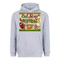 Heather Grey eat sleep football repeat tumbler Heavyweight Hoodie - BundleAndBundleShop