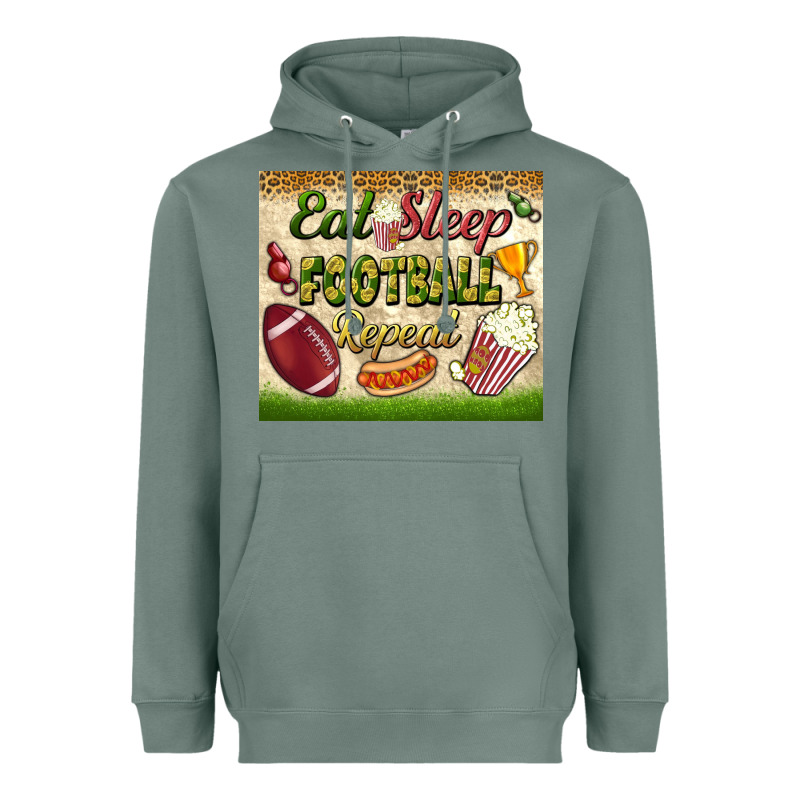 Eat Sleep Football Repeat Tumbler Heavyweight Hoodie by BundleAndBundleShop | Teevron