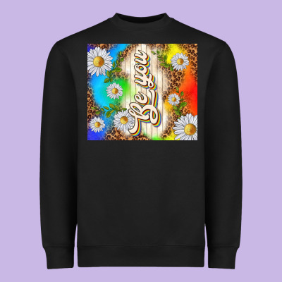 Be You With Daisies Heavyweight Sweatshirt Designed By Tumblerdesignbyshophia