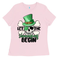 Bubblegum Pink let the shenanigans begin Ladies Tee - MaliasSmallBusiness