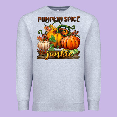 Pumpkin Spice Junkie Premium Sweatshirt Designed By Bundleandbundleshop