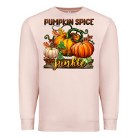 Pale Pink pumpkin spice junkie Premium Sweatshirt - BundleAndBundleShop