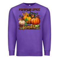 Purple pumpkin spice junkie Premium Sweatshirt - BundleAndBundleShop