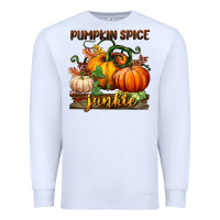 White pumpkin spice junkie Premium Sweatshirt - BundleAndBundleShop