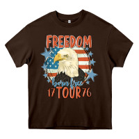 Chocolate Brown freedom born free tour 1776 Heavy Core Tee - MaliasSmallBusiness