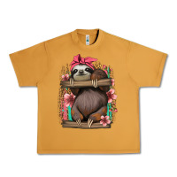 Peanut Butter cute floral baby sloth Urban Heavy Tee - Jasminsmagicworld