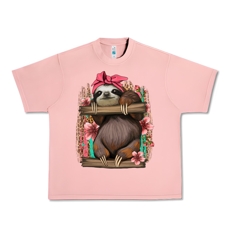 Cute Floral Baby Sloth Urban Heavy Tee by Jasminsmagicworld | Teevron