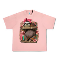 Salmon cute floral baby sloth Urban Heavy Tee - Jasminsmagicworld