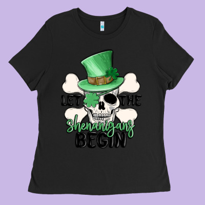 Let The Shenanigans Begin Ladies Tee Designed By Maliassmallbusiness
