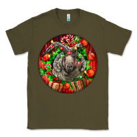 Army Green christmas navajo churro sheep Classic Tee - LillyAllenDesigns