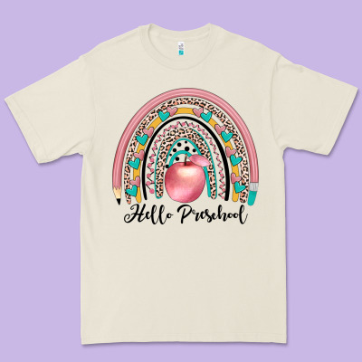 Hello Preschool Premium Tee Designed By Jahusdesignshop