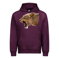 Mauve Wine Puma Head Urban Hoodie - LillyAllenDesigns