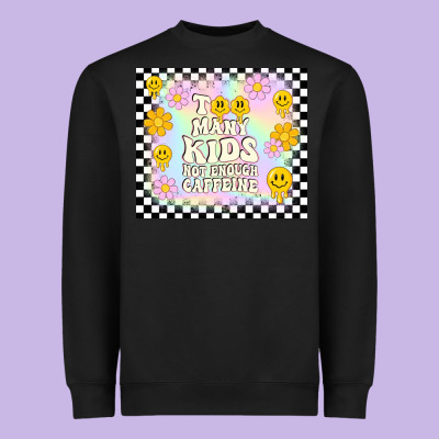 Too Many Kids Not Enough Caffeine Heavyweight Sweatshirt Designed By Tumblerdesignbyshophia