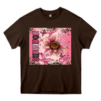 Chocolate Brown breast cancer survivor Heavy Core Tee - MaliasSmallBusiness