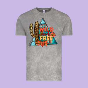 Wıld And Free Vintage Tee Designed By Jahusdesignshop