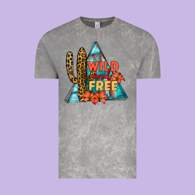 Wıld And Free Vintage Tee Designed By Jahusdesignshop