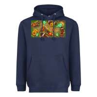 Navy western sunflower and american football license  plate Heavyweight Hoodie - BundleAndBundleShop